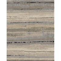 (A391) Dusk To Dawn Silver Area Rug, 8x10
