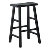 Black Saddle Backless Counterstool Fully Assembled 24 At Home