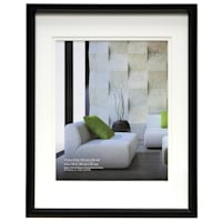 11x14 Matted to 8x10 Wall Frame, Black