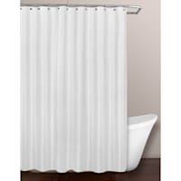 White Soft Fabric Shower Liner, 70"