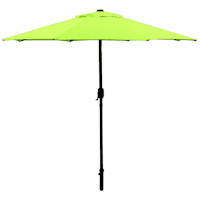 Grass Green Round Crank & Tilt Steel Outdoor Umbrella, 7.5'