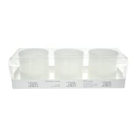 3-Pack White Wax LED Votive Candles, 2x3