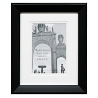 8x10 Matted to 5x7 Wall Frame, Black