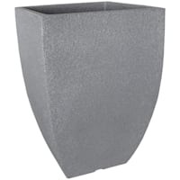 Japi All-Weather Charcoal Grey Modern Square Outdoor Planter, Small