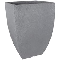 Japi All-Weather Charcoal Grey Square Modern Outdoor Planter, Large