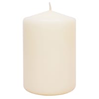 Ivory Unscented Overdip Pillar Candle, 4"