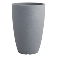Japi All Weather Proof Charcoal Modern Conic Outdoor Planter, Small
