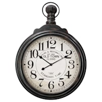 Black & White Wooden Round Wall Clock, 28x38