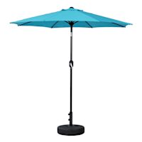 Turquoise Crank & Tilt Round Patio Umbrella, 7.5'