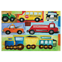 Children's Cars, Trucks & Trains Canvas Wall Art, 22"
