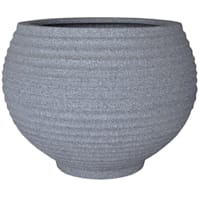 Japi All-Weather Proof Charcoal Grey Lattice Bowl Outdoor Planter, Extra Large