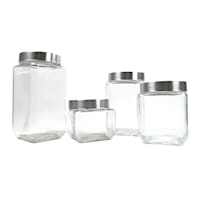 Homelife 5 Piece Glass Pantry Jar Set