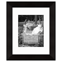 11x14 Matted to 8x10 Wide Linear Portrait Wall Frame, Black