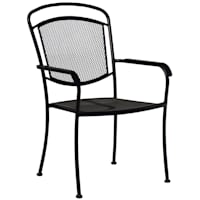 Black Steel Wrought Iron Patio Chair