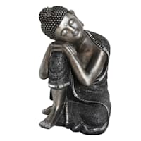 Silver & Black Buddha, 11.5"