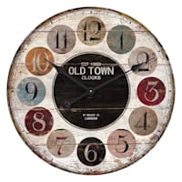 Wooden Round Wall Clock, 23"