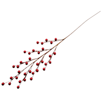 Set of 3 Metallic Red Berry Sprays, 19"