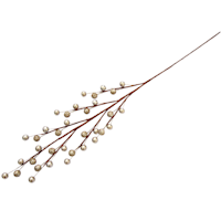 Set of 3 Glittered Pewter Berry Sprays, 19"