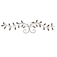 Metal Olive Branch Wall Art, 11x48