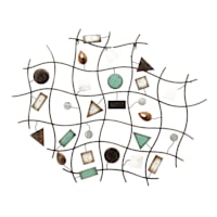 Metal Shell Grid Wall Art, 38x30