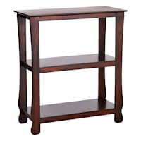 Providence Theodore 3-Tier Thick Leg Bookshelf, Brown