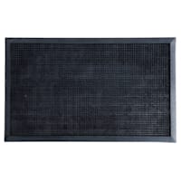 Rugged Black Outdoor Pin Mat, 18x30
