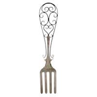 Bronze Metal Fork Wall Decor, 12x53