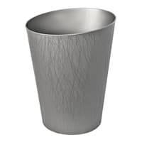 Hefty Decorative Gunmetal Wastebasket, 2.3gal