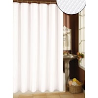 White Waffle Weave Shower Curtain, 72"