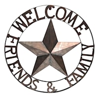 Welcome Friends & Family Star Wall Decor, 22"