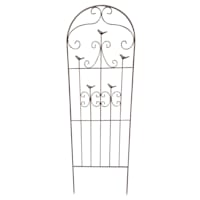 5-Bird Brown Metal Decorative Garden Trellis, 50"