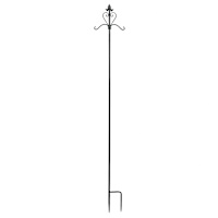 Black Scroll Double Shephard's Hook, 72"