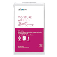 Wick-Away White Pillow Protector, King
