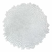 Bloom Vinyl Round Silver Placemat