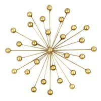 Gold Metal Sunburst Wall Art, 12"