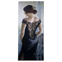 Lady In a Lace Dress Canvas Wall Art, 12x36