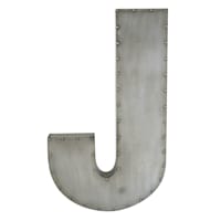 31in. Galvanized Mj Nailhead Letter