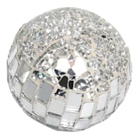 Tile & Crackled Mosaic Glass Sphere, 4"
