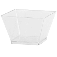 Lillian Table Settings 20-Count Clear Plastic Rectangle Condiment Bowl, 8oz