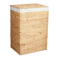 Natural Water Hyacinth Laundry Hamper, Medium