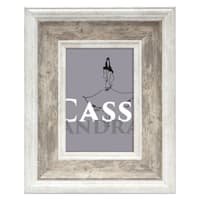 White & Grey Tabletop Picture Frame, 4x6
