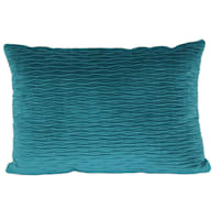 Teal Ripple Textured Plush Throw Pillow, 14x20