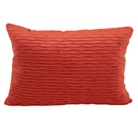 Orange Ripple Textured Plush Throw Pillow, 14x20