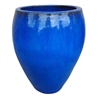 Arcadia Blue Urn Ceramic Outdoor Planter, Small