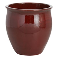 Red Flared Outdoor Planter, Medium