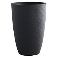 Japi All Weather Proof Black Modern Conic Outdoor Planter, Small