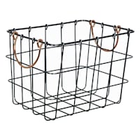 Bronze Metal Wall Basket, Medium