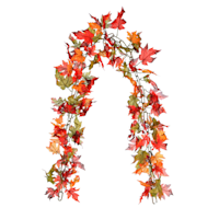 Brown, Orange, & Green Maple Leaves Chain Garland, 6'