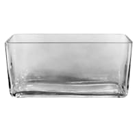 Wide Rectangle Glass Vase, 5"