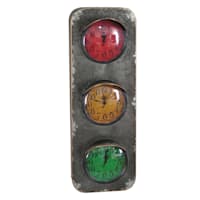 Three Colors Metal Wall Clock, 9x26